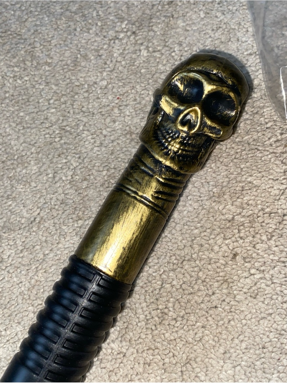 Skull Staff Cane Halloween Costume Accessory Gothic Goth Vintage